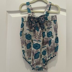 Pink Chicken Floral Onesie. New Condition. Size 12-18 mo.